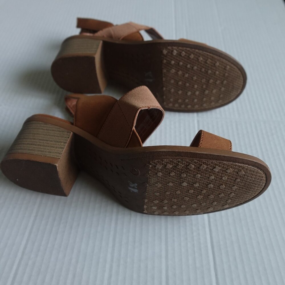 Cloudwalker Chestnut Brown Strappy Slingback Bloc… - image 5